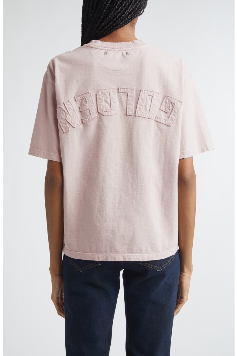 Distressed Reverse Logo Boxy Cotton Jersey T-Shirt, Alternate, color, SHADOW GRAY