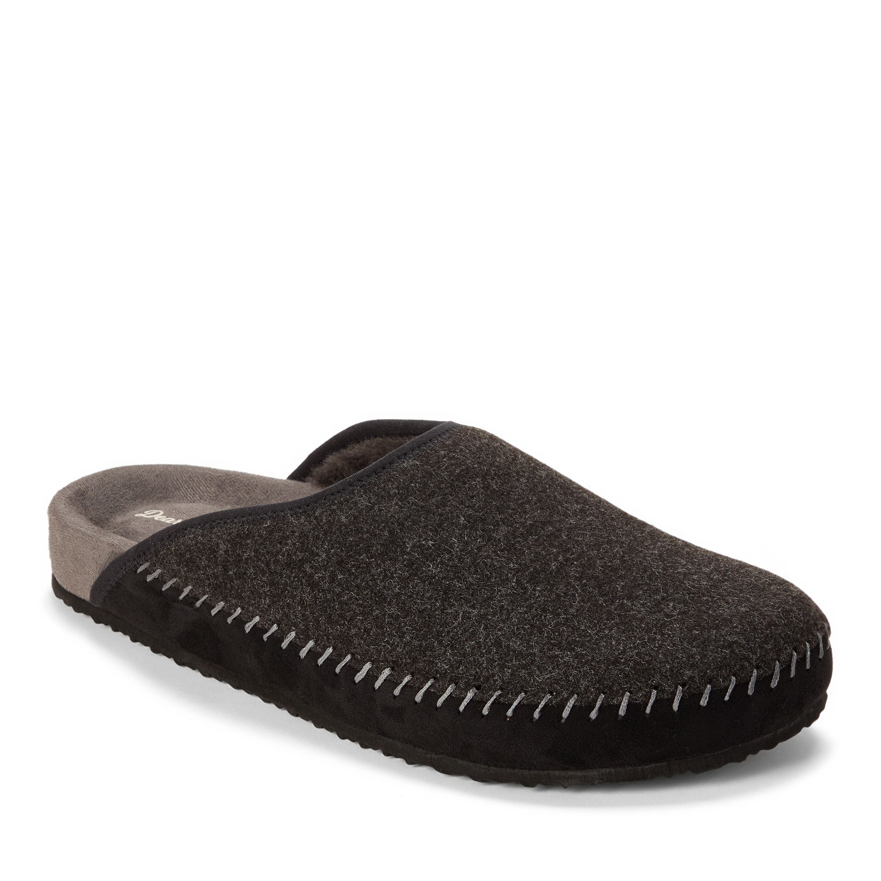 Dearfoams Peterson Scuff Slippers, Main, color, Black