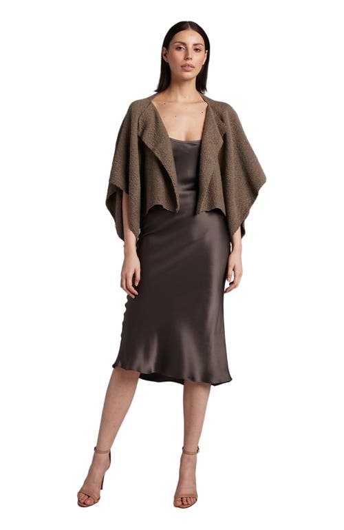 Voz Textured Cotton Bolero In Brown