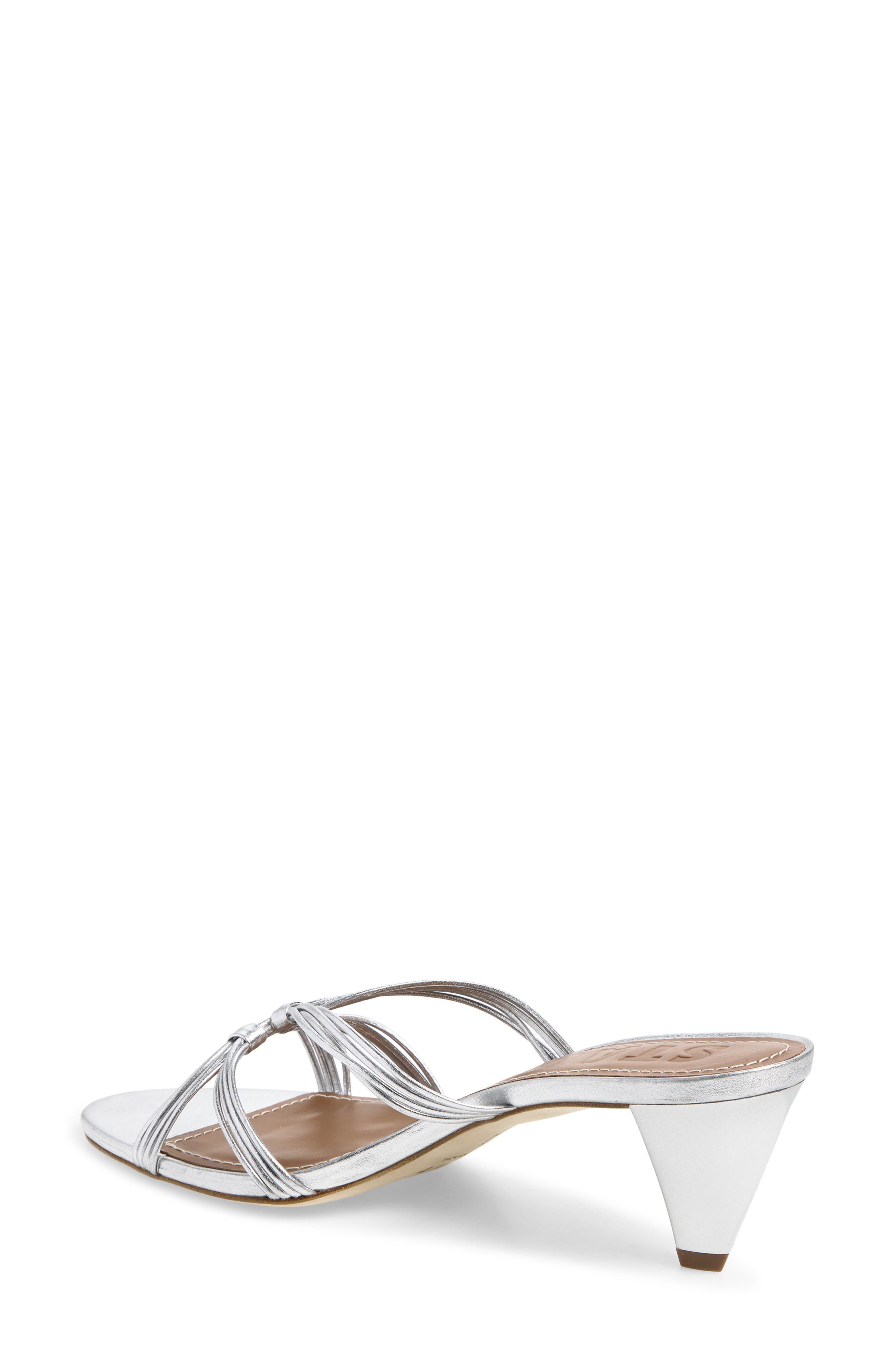 Carrie Strappy Slide Sandal, Alternate, color, SILVER