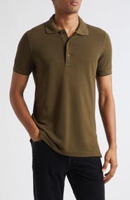 TOM FORD Tipped Lyocell & Cotton Piqué Polo