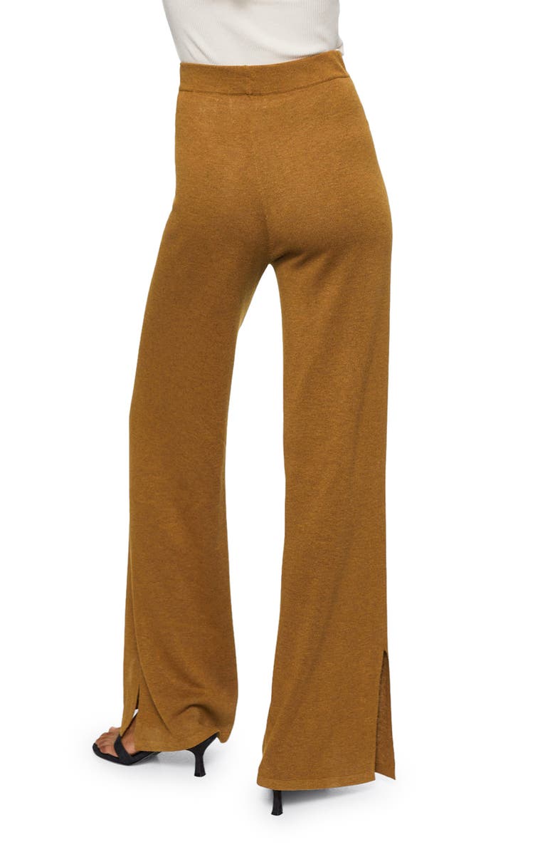 MANGO Slit Hem Knit Pants, Alternate, color, 