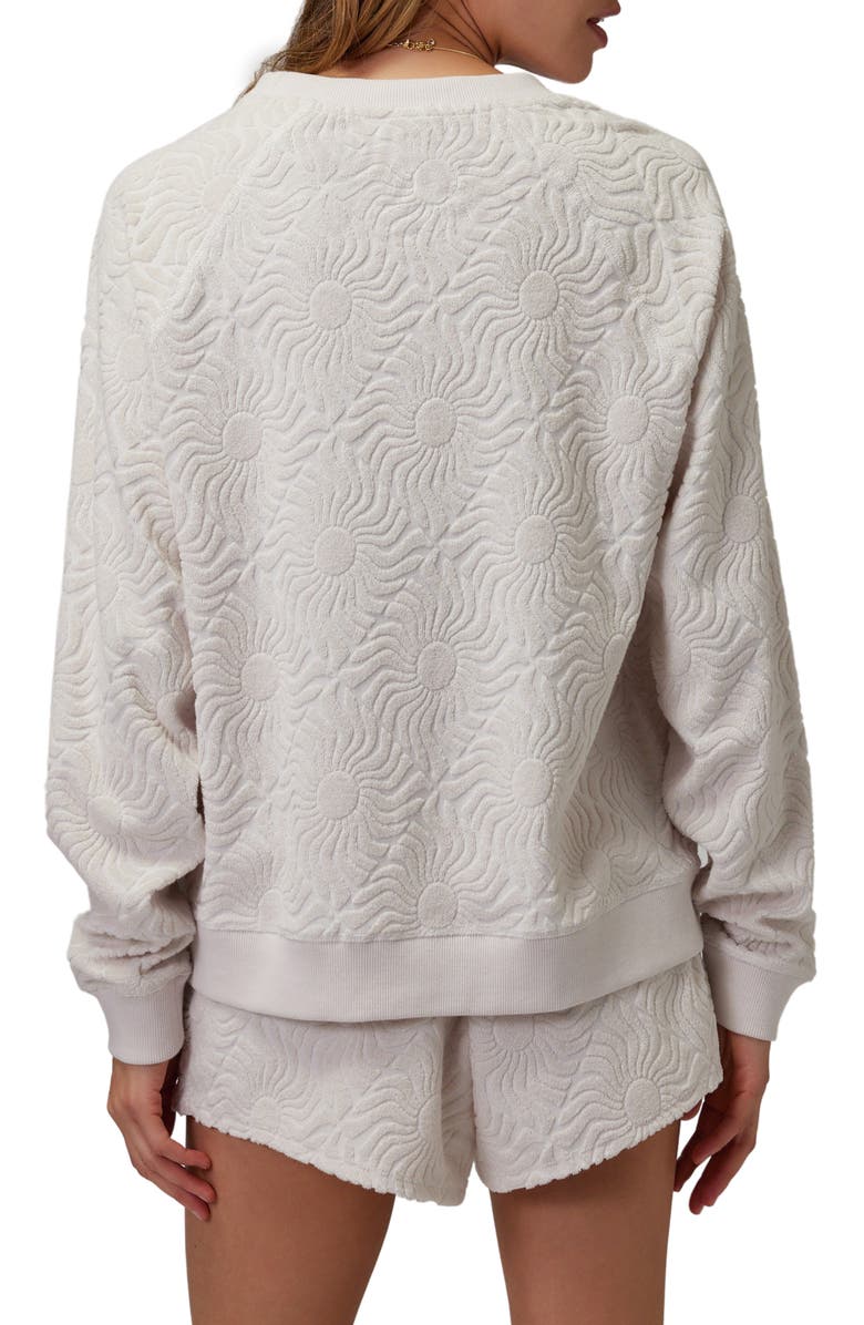 Spiritual Gangster Oversize Cotton Blend Jacquard Terry Sweatshirt, Alternate, color,