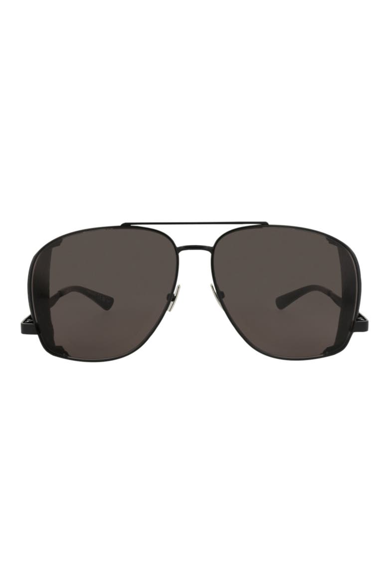 59mm Polarized Aviator Sunglasses, Main, color, BLACK BLACK BLACK