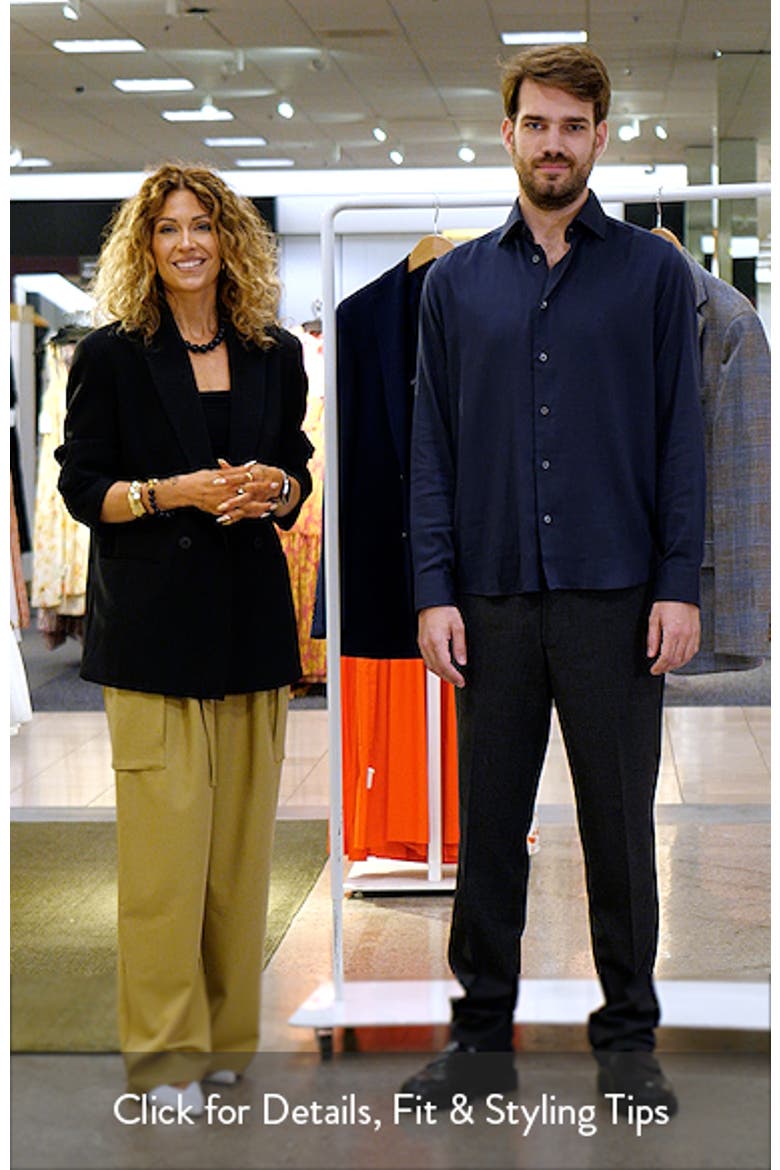 Aurelio Cotton & Silk Blend Dress Shirt video