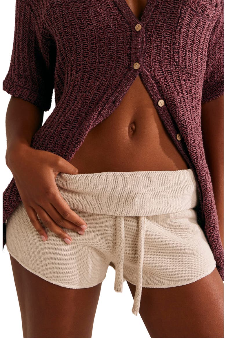 Free People Rita Sweater Knit Cotton Shorts (Women) | Nordstrom