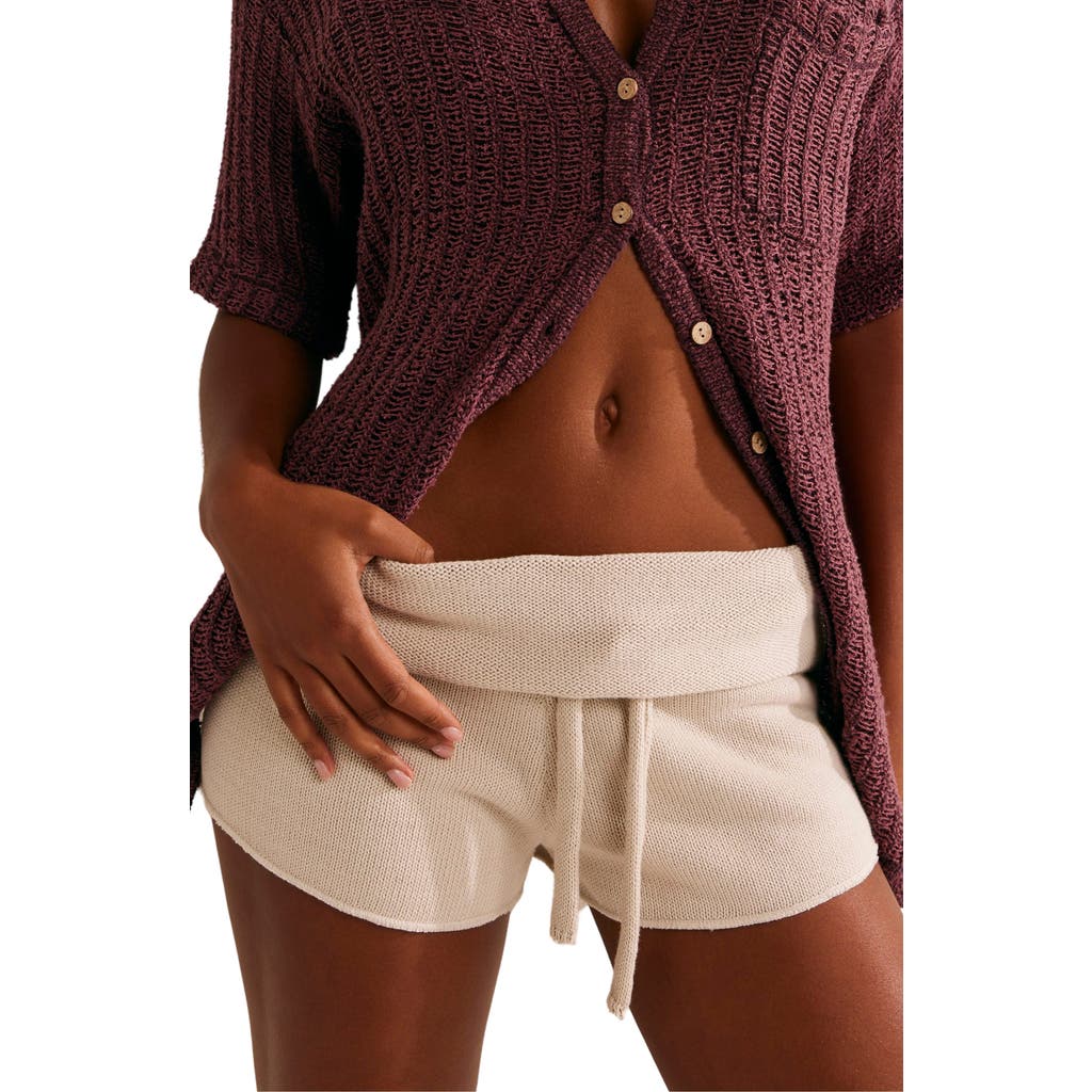 FREE PEOPLE FREE PEOPLE RITA SWEATER KNIT COTTON SHORTS