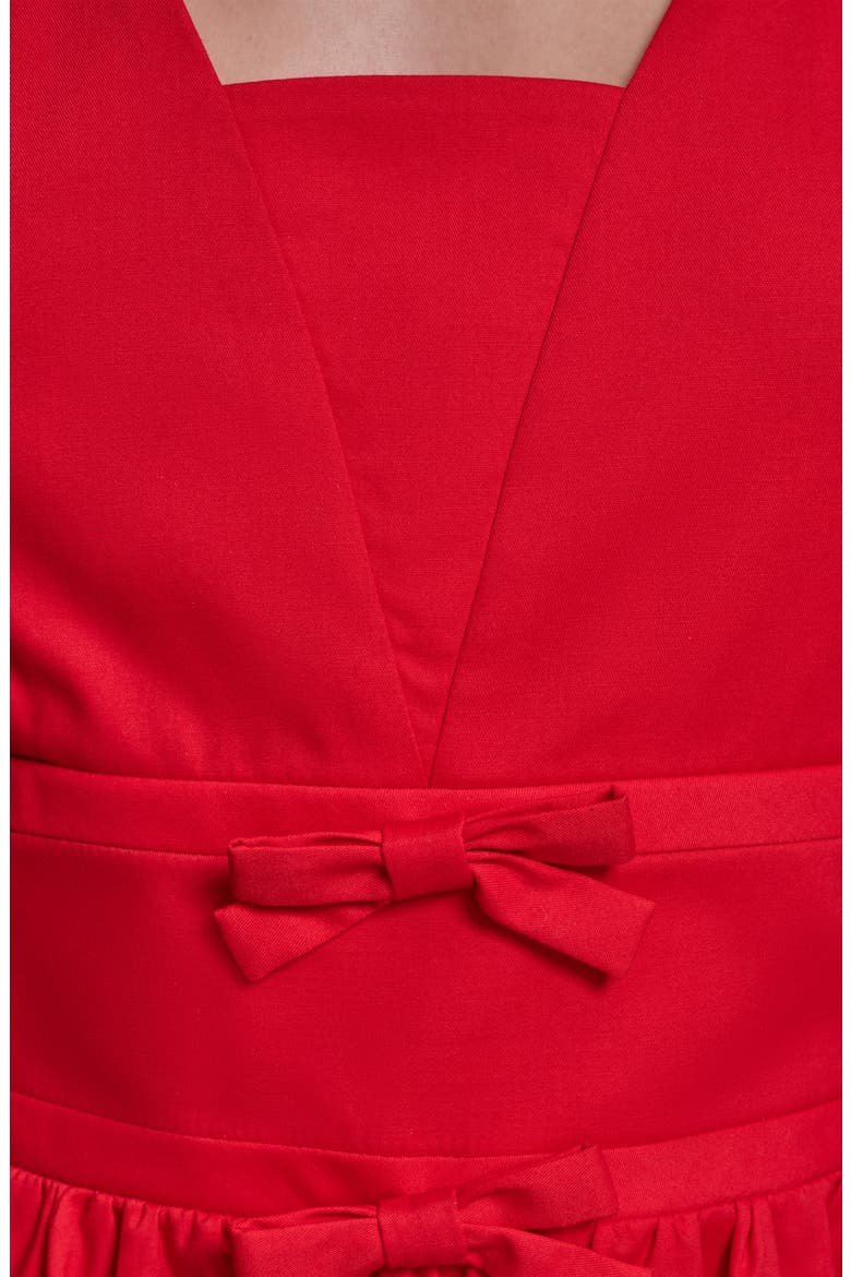 Cotton Midi Dress, Alternate, color, TOMATO