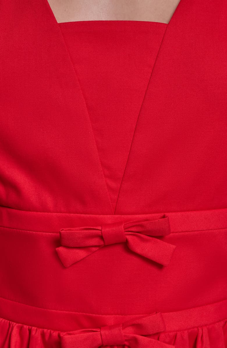 KARL LAGERFELD PARIS Cotton Midi Dress, Alternate, color, Tomato