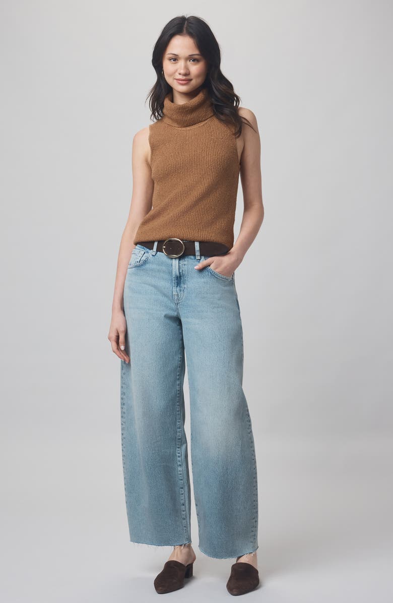Splendid x @cellajaneblog Sleeveless Turtleneck Sweater, Alternate, color, Caramel