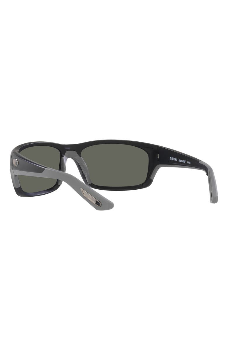 Costa Del Mar Jose Pro 62mm Polarized Oversize Rectangular Sunglasses, Alternate, color, Matte Black