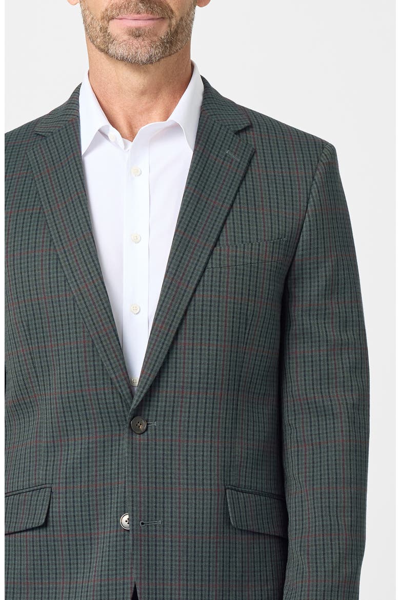 Check Slim Fit Stretch Sport Coat, Alternate, color, OLIVE/ NAVY