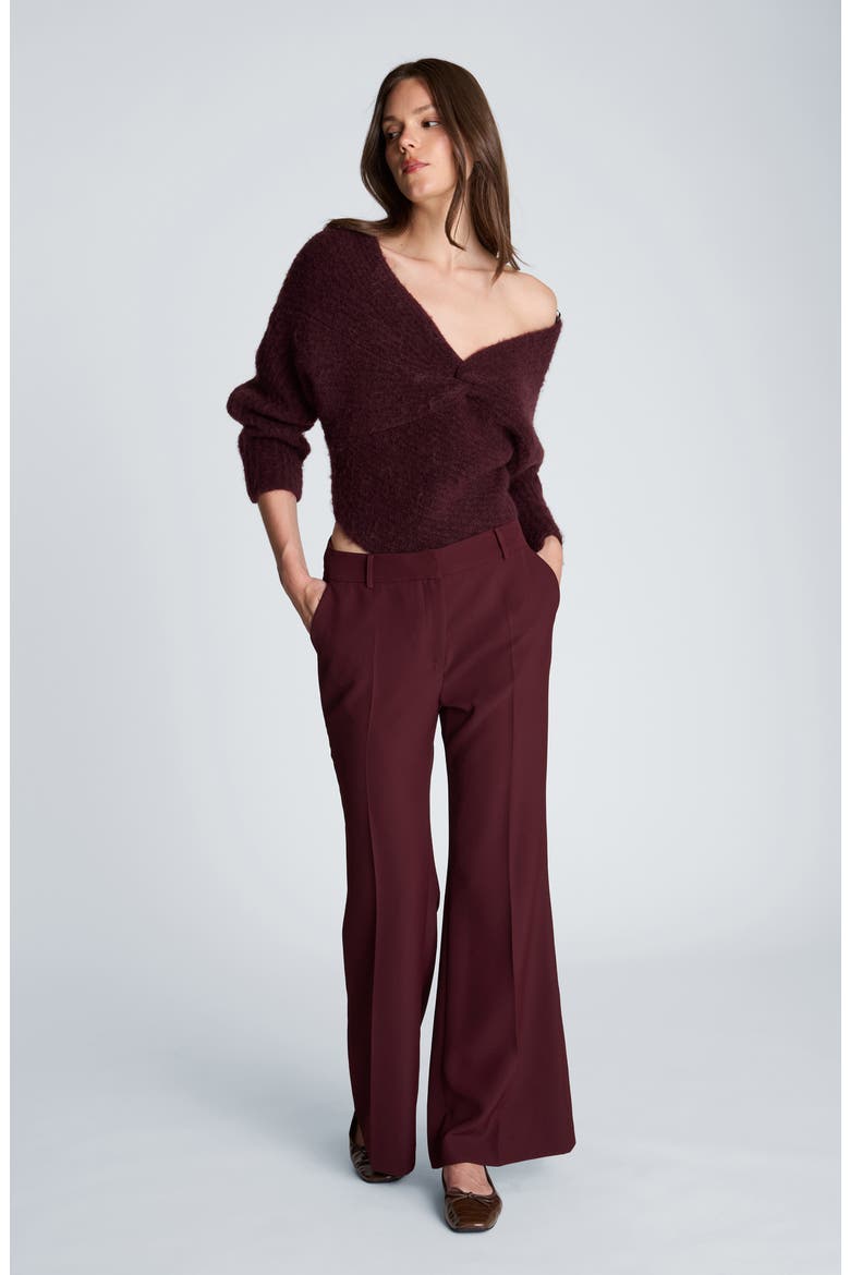 Flare Mid Rise Pants, Alternate, color, SUGAR BEET