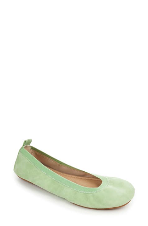 Green ballet pumps best sale