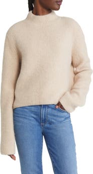 & Other Stories Boxy Mock Neck Rib Sweater