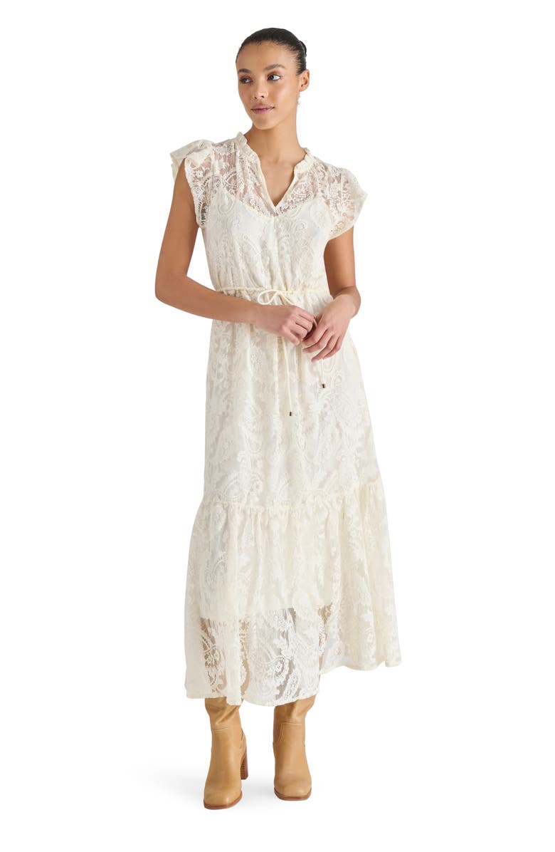 Steve Madden Osiris Lace Maxi Dress, Alternate, color, Natural