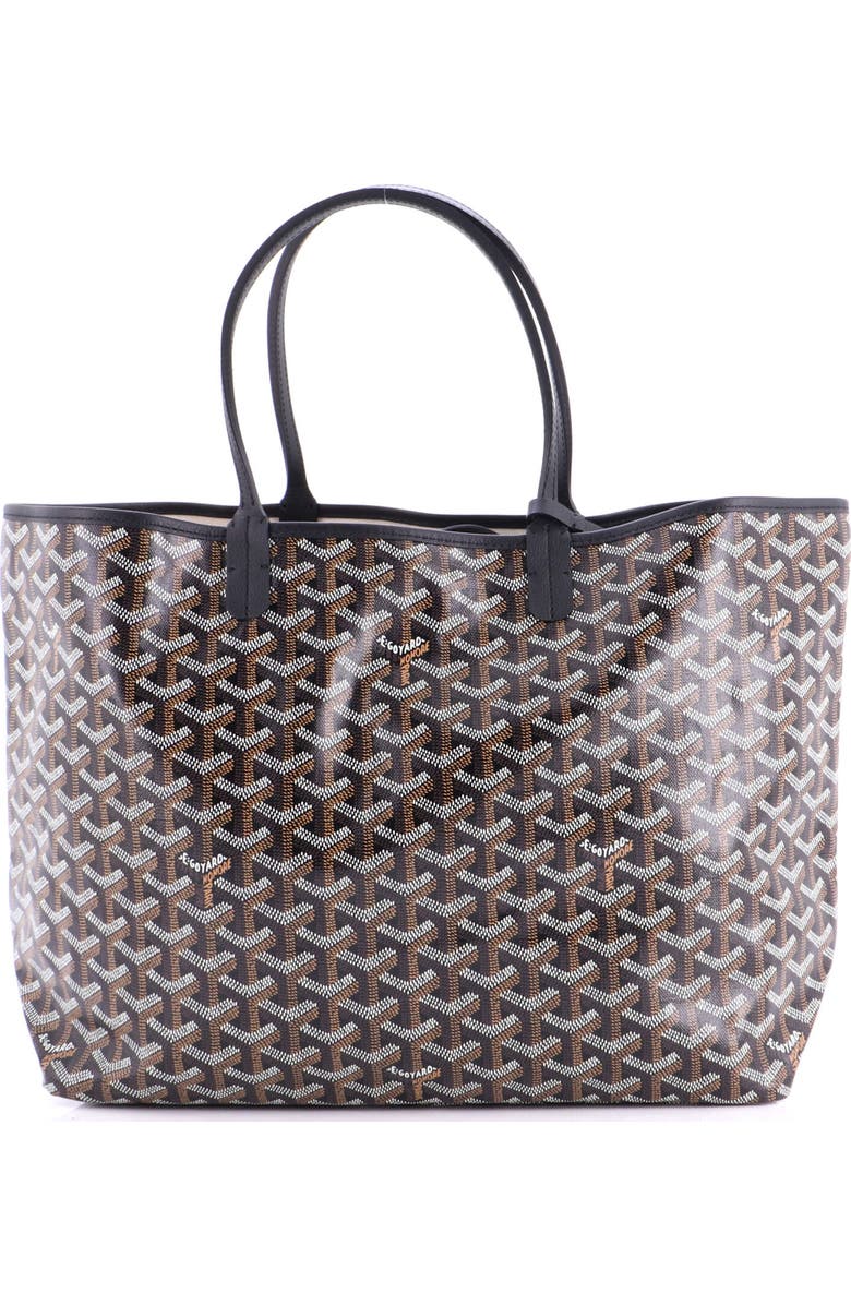 Pre-Owned Goyard Saint Louis Tote Coated Canvas PM, Main, color, Black