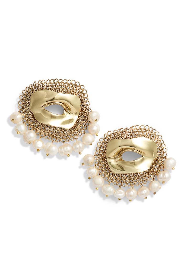 Pedigree XL Eye Earrings, Main, color, GOLD