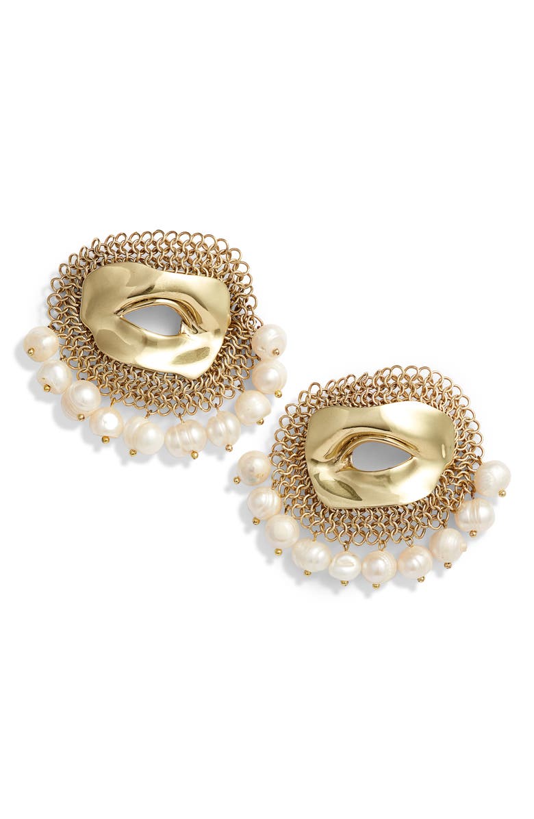 Ellery Pedigree XL Eye Earrings, Main, color, 