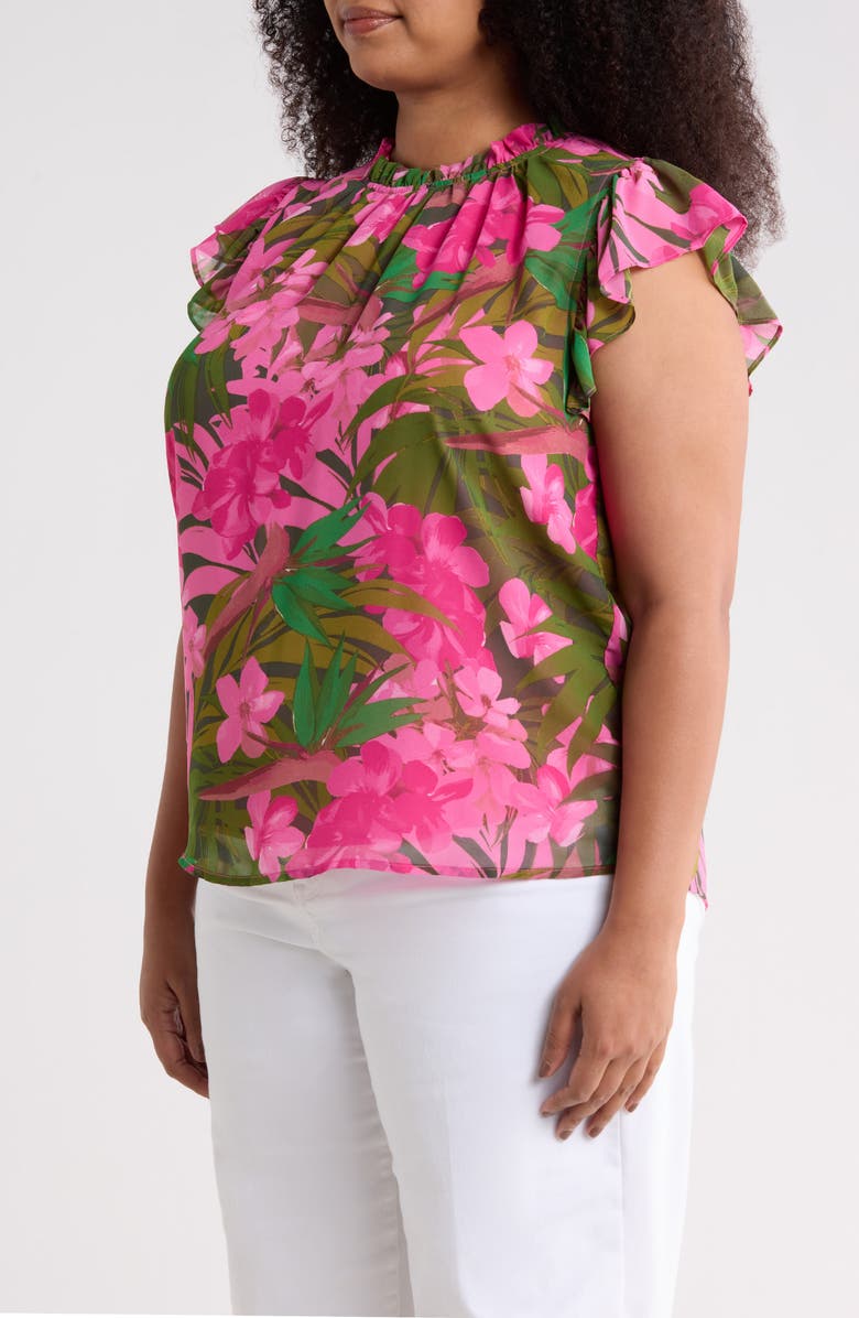 SUGARLIPS Dandi Floral Veda Cap Sleeve Top, Alternate, color,