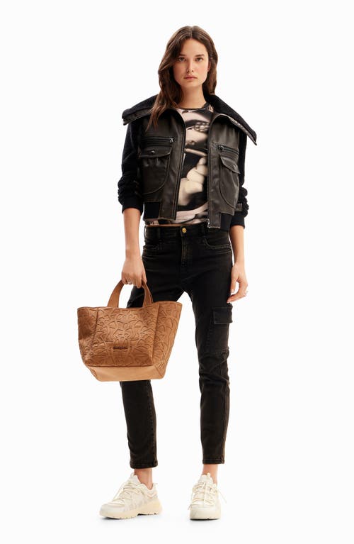 Desigual Multi-handle Cell Bag In Chocolate