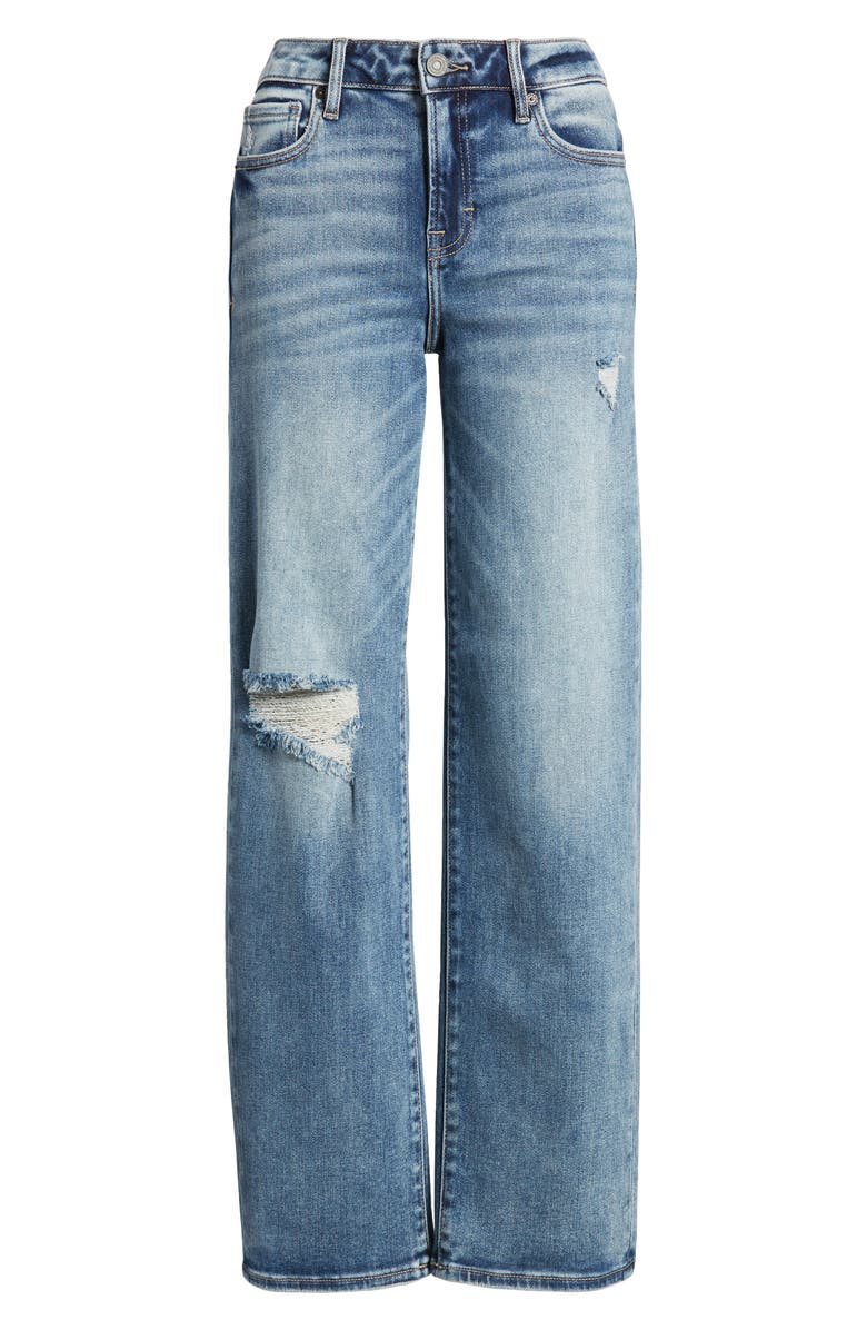 HIDDEN JEANS Ripped Straight Leg Jeans, Alternate, color, Dark Wash