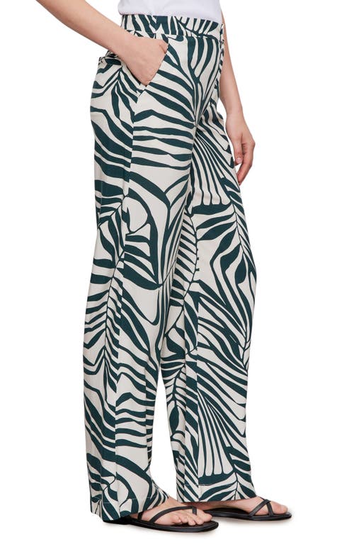 Sanctuary Print Wide Leg Trousers In Black