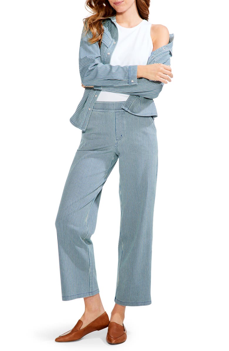 NIC+ZOE Railroad Stripe Shirt Jacket, Alternate, color,