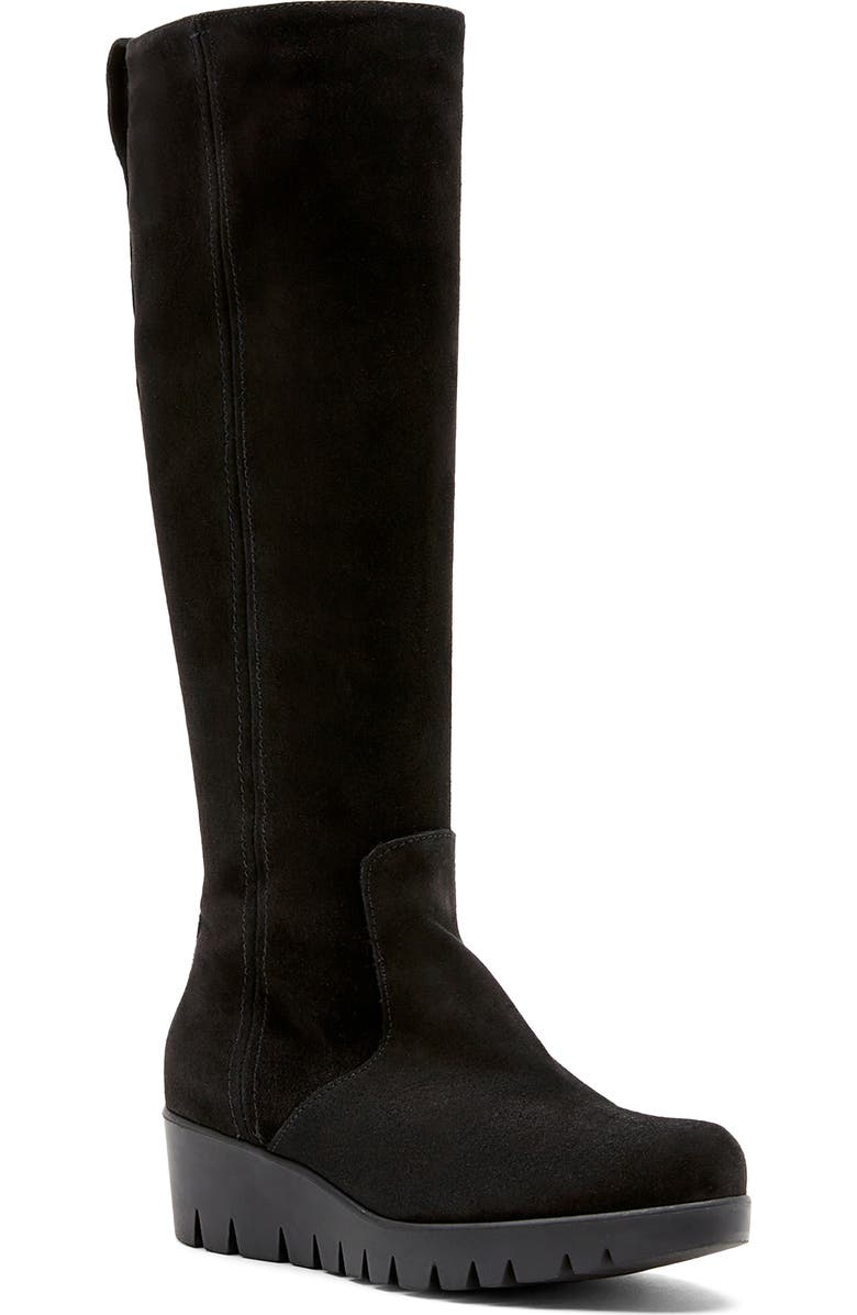 La Canadienne Ty Waterproof Knee High Boot, Main, color, Black Suede