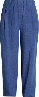 Eileen Fisher Pleated Organic Linen Lantern Pants