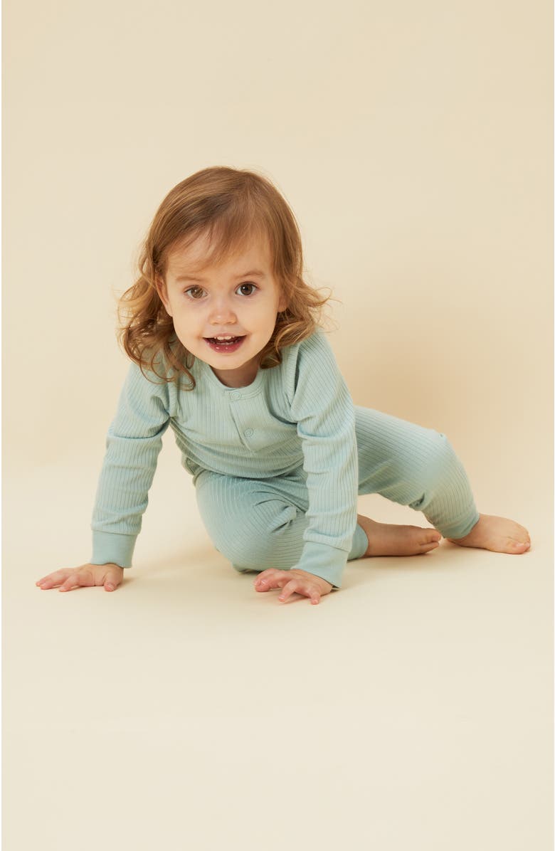 MORI Ribbed Pyjamas, Alternate, color, Mint