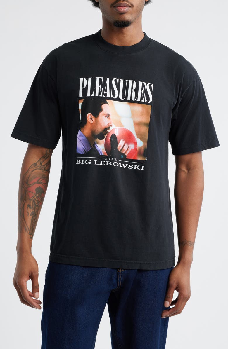 PLEASURES Lick Graphic T-Shirt, Main, color, Black