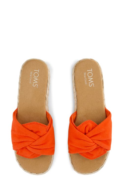 Toms Abby Plaftorm Slide Sandal In Red