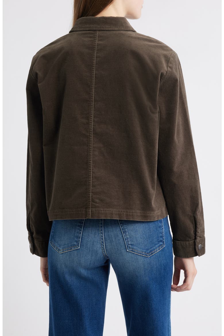 Classic Collar Velveteen Jacket, Alternate, color, WREN