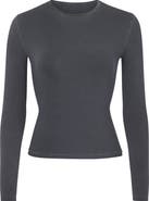 SKIMS New Vintage Cropped Long Sleeve T-Shirt | Nordstrom