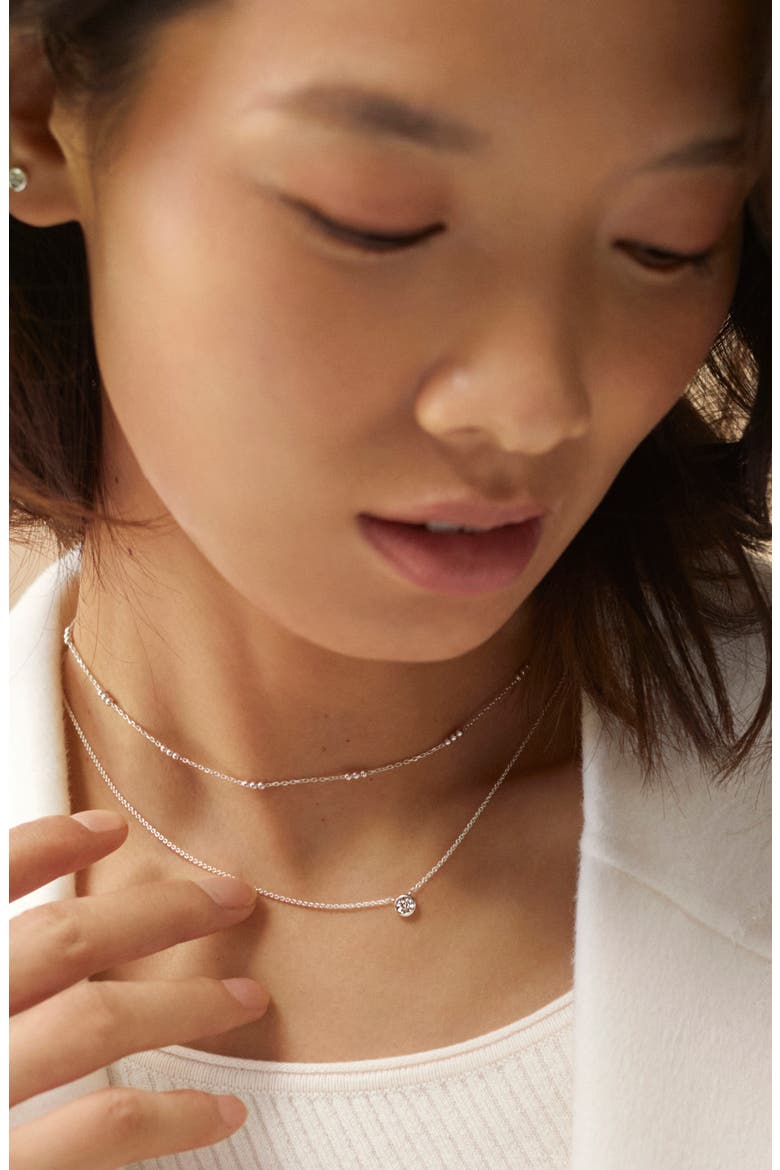 Essential Diamond Necklace, Alternate, color, SILVER