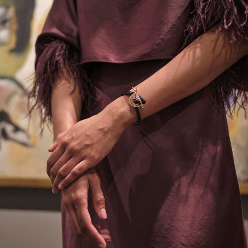 Lele Sadoughi The Met X Lele Kandinsky Violett Bangle In Black