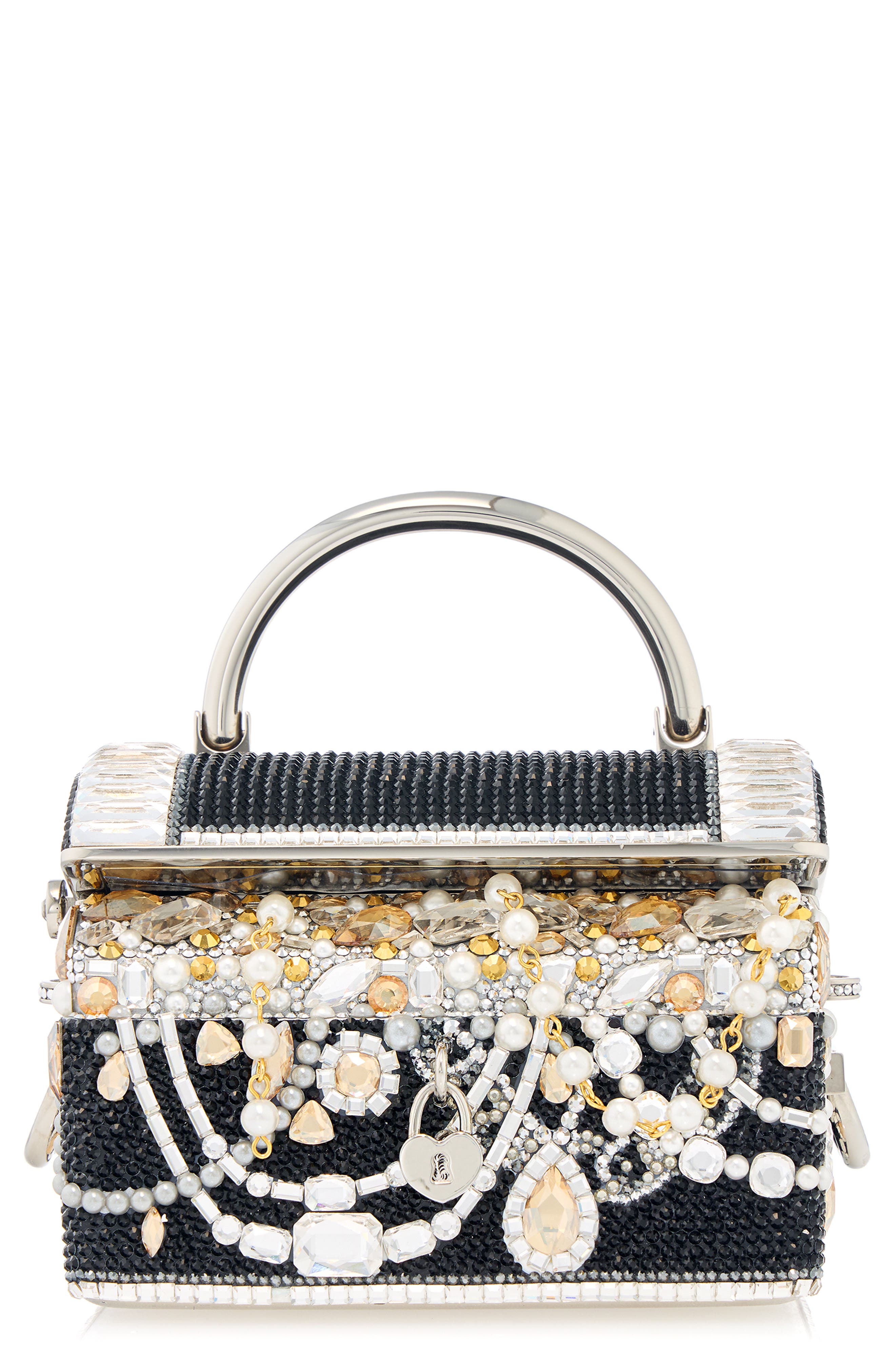 JUDITH LEIBER COUTURE Treasure Chest Clutch, Main, color, 