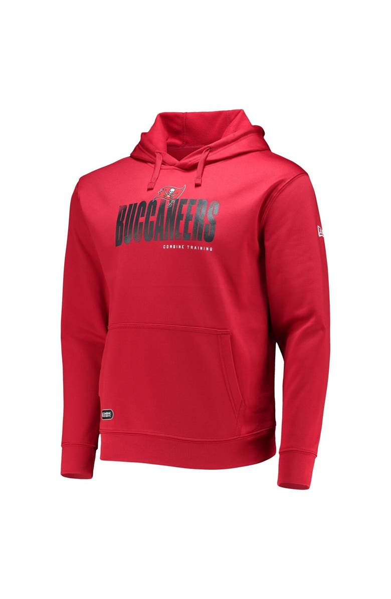 New Era Men's New Era Red Tampa Bay Buccaneers Combine Authentic Hard Hash Pullover Hoodie, Alternate, color, Red