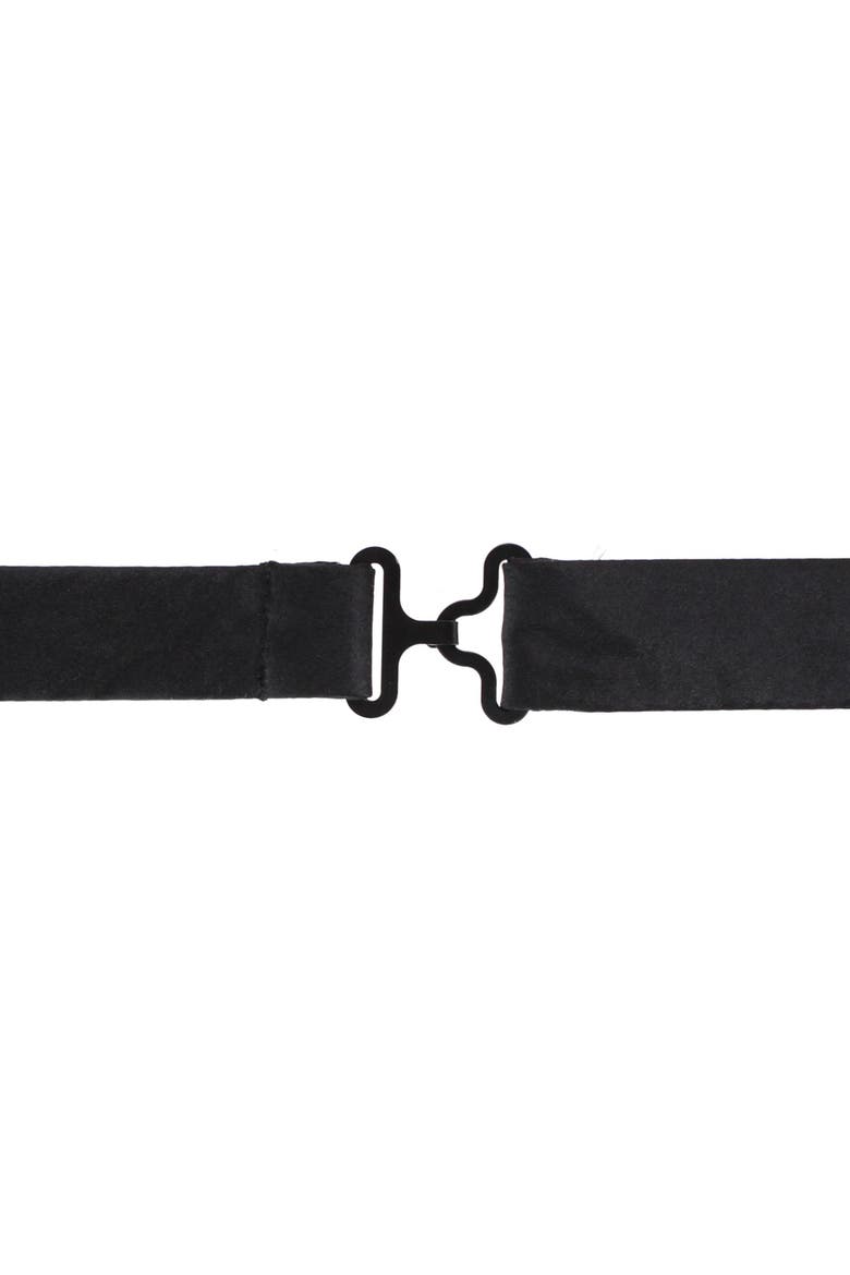 Big & Tall Sutton Solid Color Silk Bow Tie, Alternate, color, Black