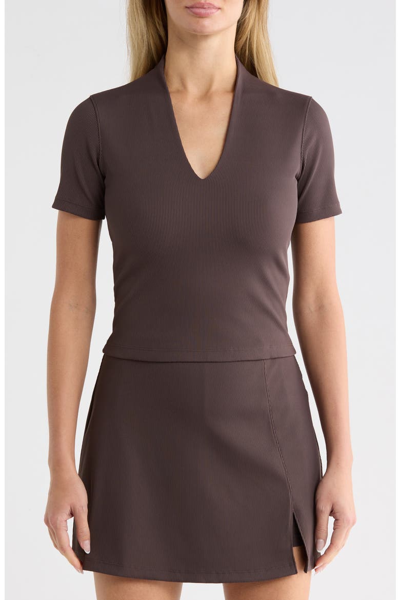 Limitless Short Sleeve Top, Main, color, COFFEE GROUNDS