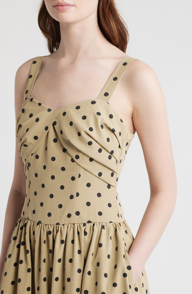 En Saison Hadley Dot Sleeveless Maxi Dress, Alternate, color, Tan Black