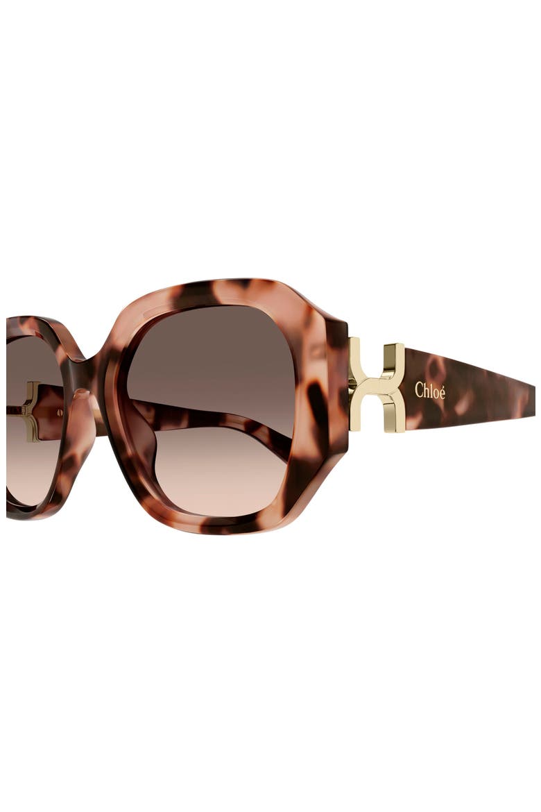 56mm Square Sunglasses, Alternate, color, HAVANA