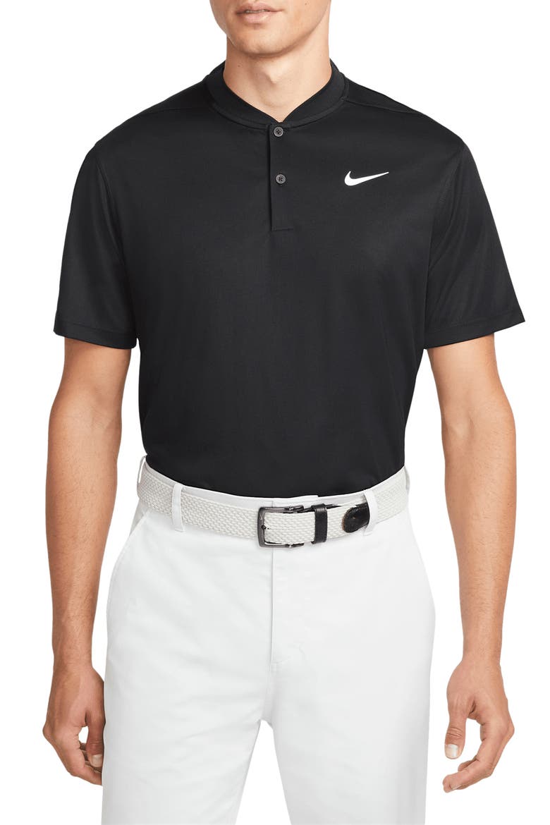 Dri-FIT Victory Blade Collar Polo, Main, color, 010 BLACK/WHITE