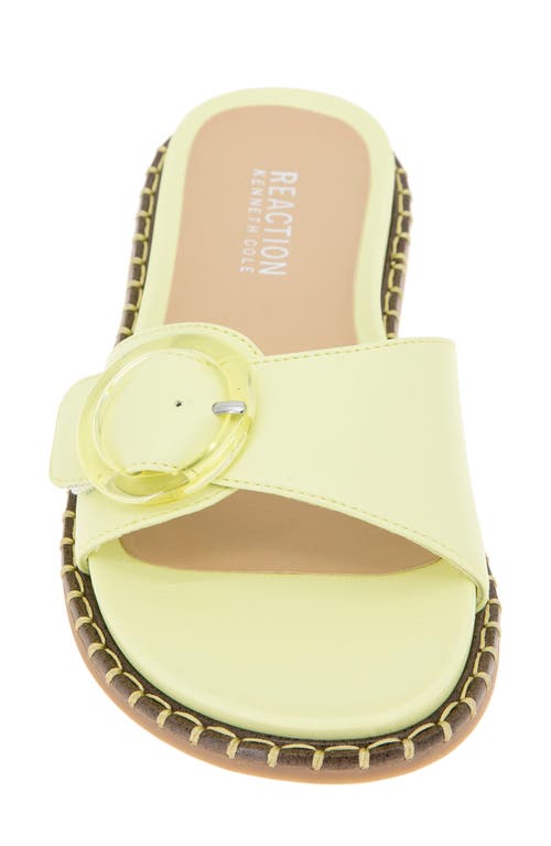 Reaction Kenneth Cole Syrena Buckle Slide Sandal In Lime Zest