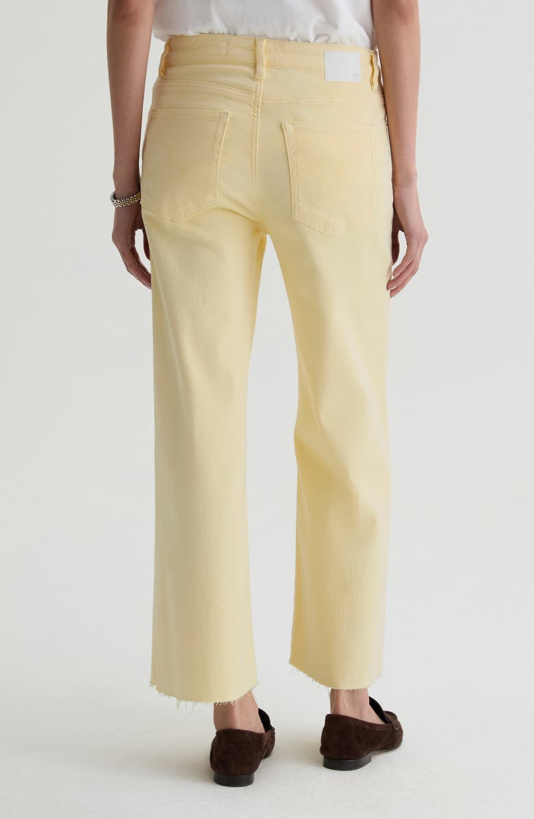 AG Saige Raw Hem Ankle Wide Leg Jeans, Alternate, color, Sunlight Yellow