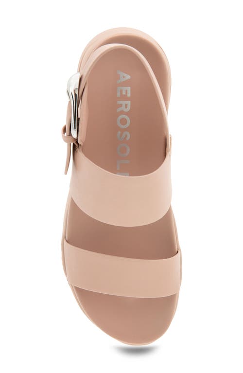 Aerosoles Hari Platform Sandal In Cipria Faux Leather
