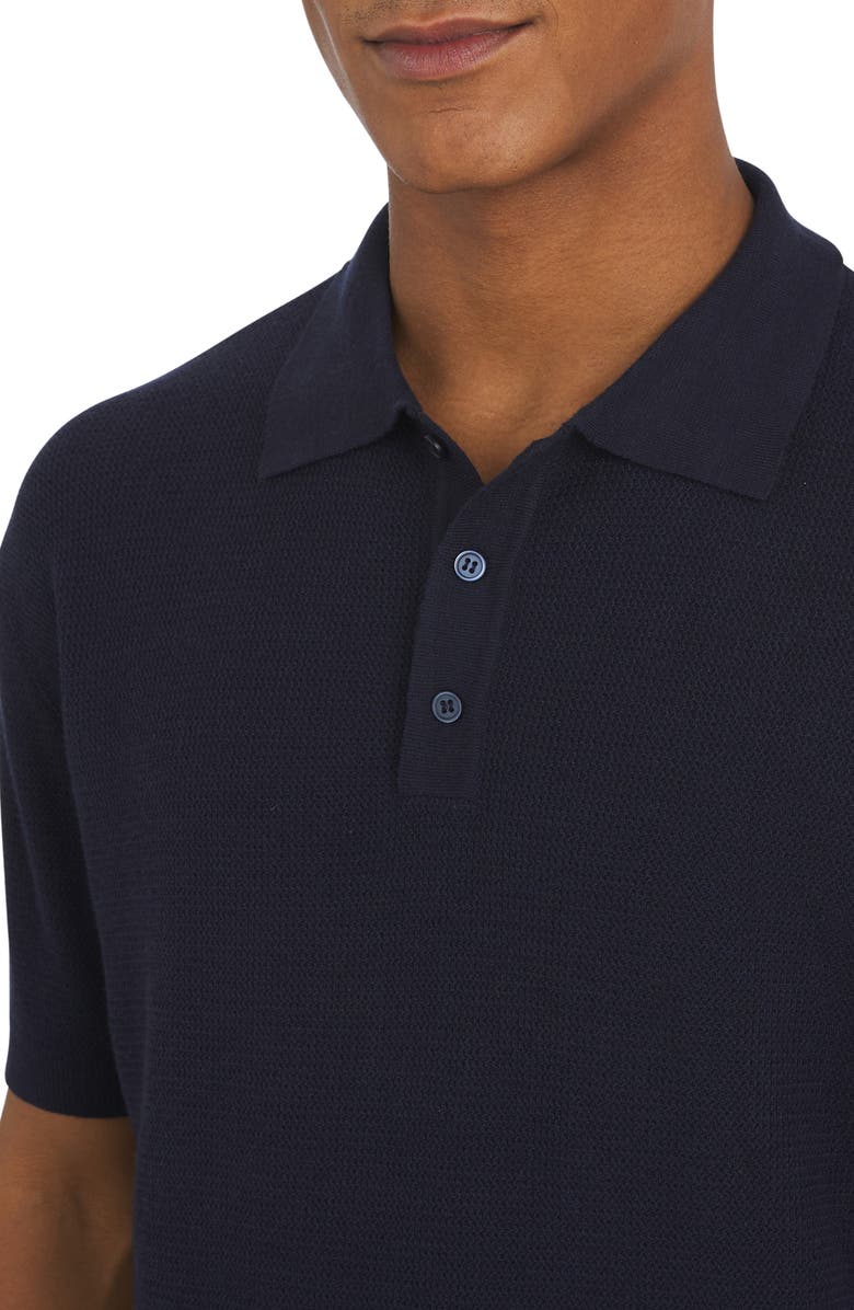 DKNY SPORTSWEAR Wave Sweater Polo, Alternate, color, Midnight Navy