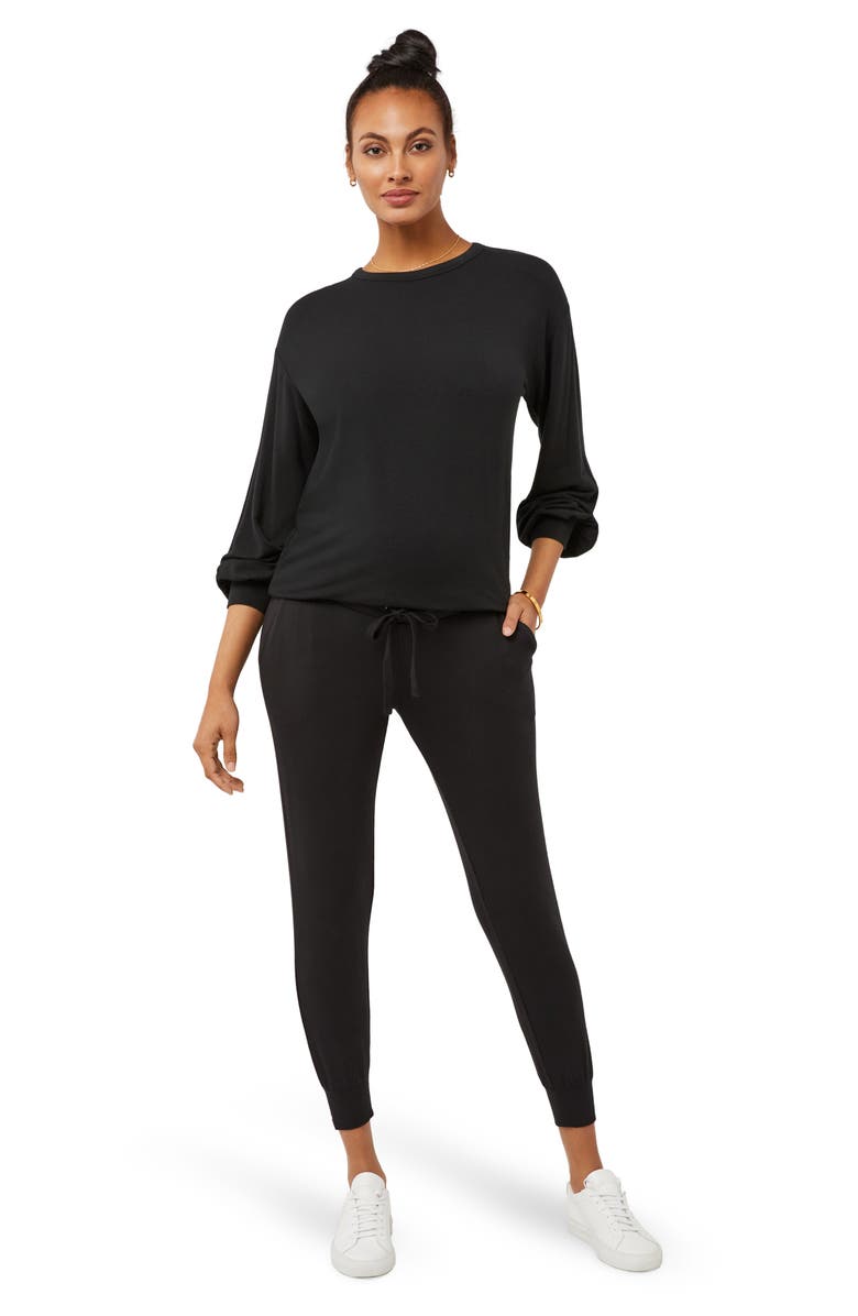 A PEA IN THE POD Underbelly French Terry Maternity Joggers, Alternate, color,