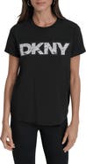 DKNY Newspaper Logo Graphic T-Shirt